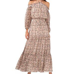 1.State Floral Cold Shoulder Halter Maxi Dress, Boho, Western, Beach, Spring